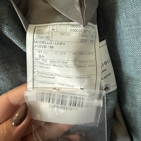 Boglioli Wool-Linen-Silk Sport Coat Size US 40R (EU 50) NWT Light Blue $1725 - Picture 7 of 8